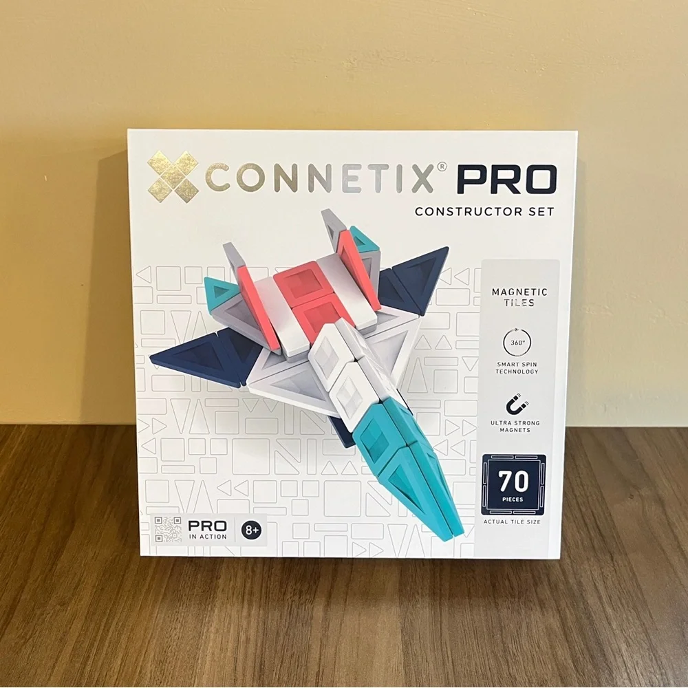 CONNETIX PRO Constructor Set Advanced Magnetic Tiles 70 Pieces New STEAM MESH 8+